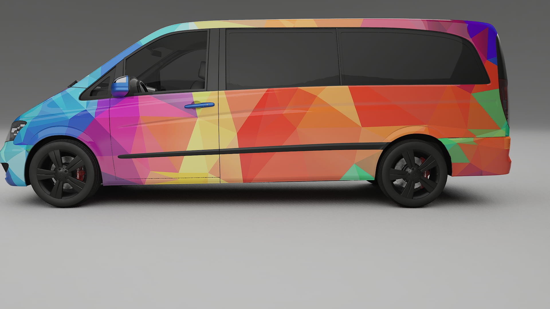 Mercedes Viano Extralong W439 Facelift LCI VECTOR VIBE – Designad Wrap PPF-sats i utskrivbar polyuretanfilm