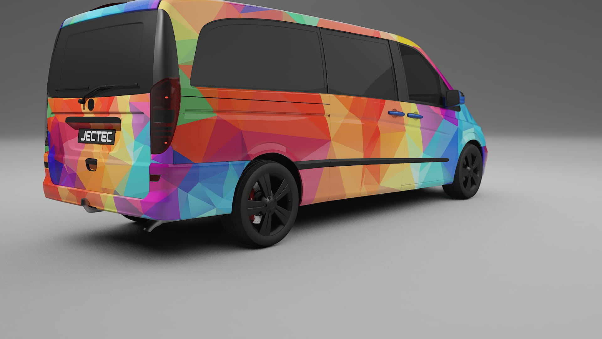Mercedes Viano Extralong W439 Facelift LCI VECTOR VIBE – Designad Wrap PPF-sats i utskrivbar polyuretanfilm