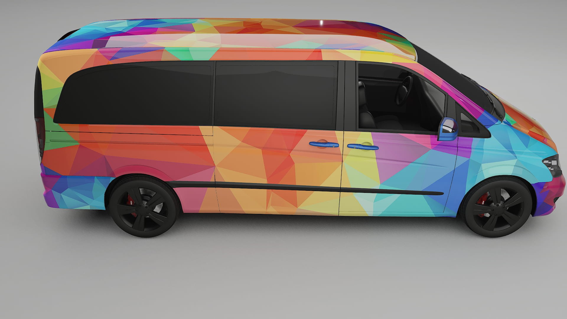 Mercedes Viano Extralong W439 Facelift LCI VECTOR VIBE – Designad Wrap PPF-sats i utskrivbar polyuretanfilm
