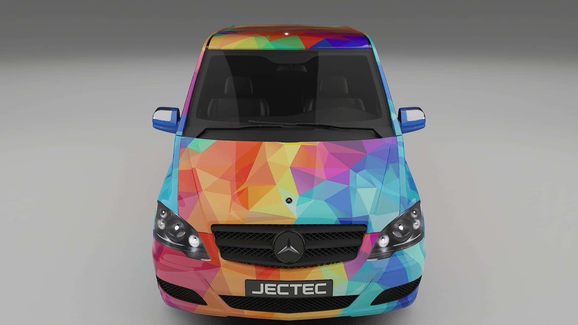 Mercedes Viano Extralong W439 Facelift LCI VECTOR VIBE – Designad Wrap PPF-sats i utskrivbar polyuretanfilm