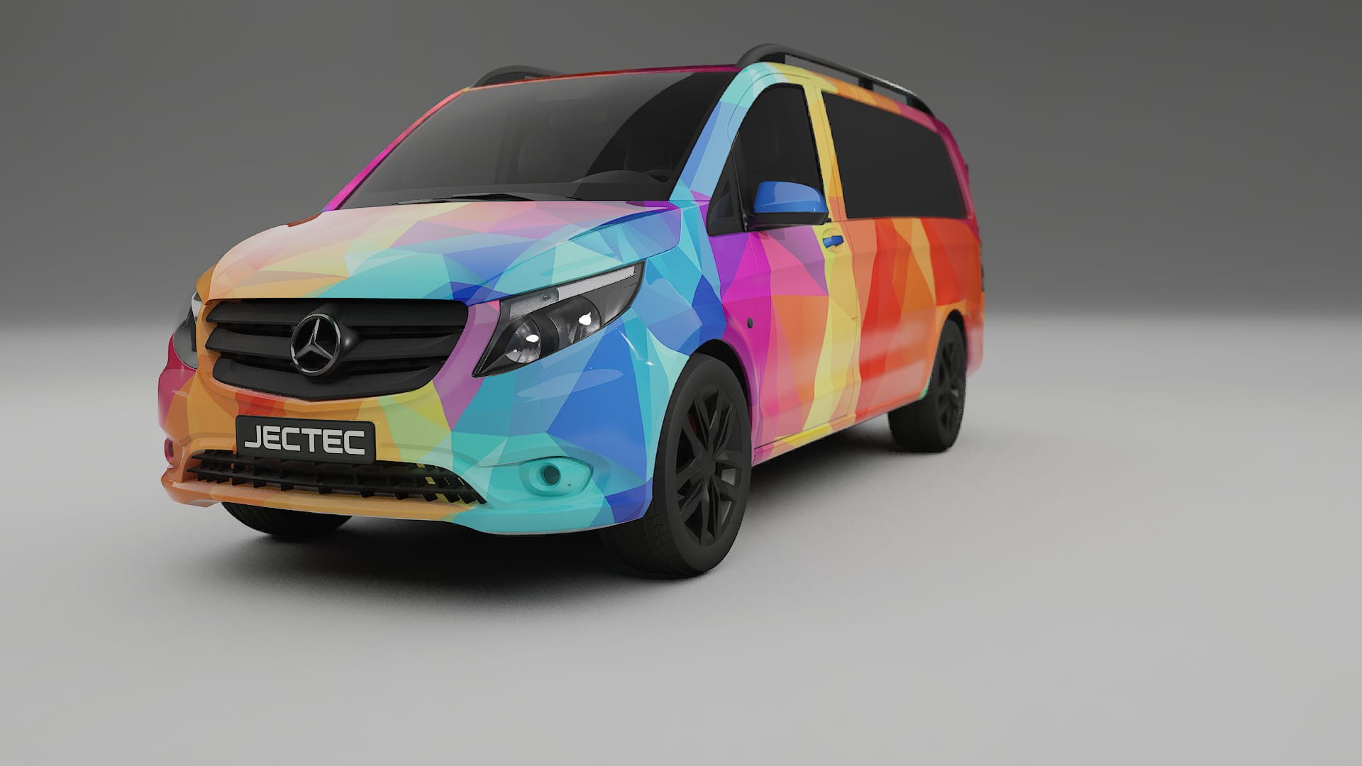 Mercedes Vito Short W447 prefacelift pre-LCI VECTOR VIBE – Designad Wrap PPF-sats i utskrivbar polyuretanfilm