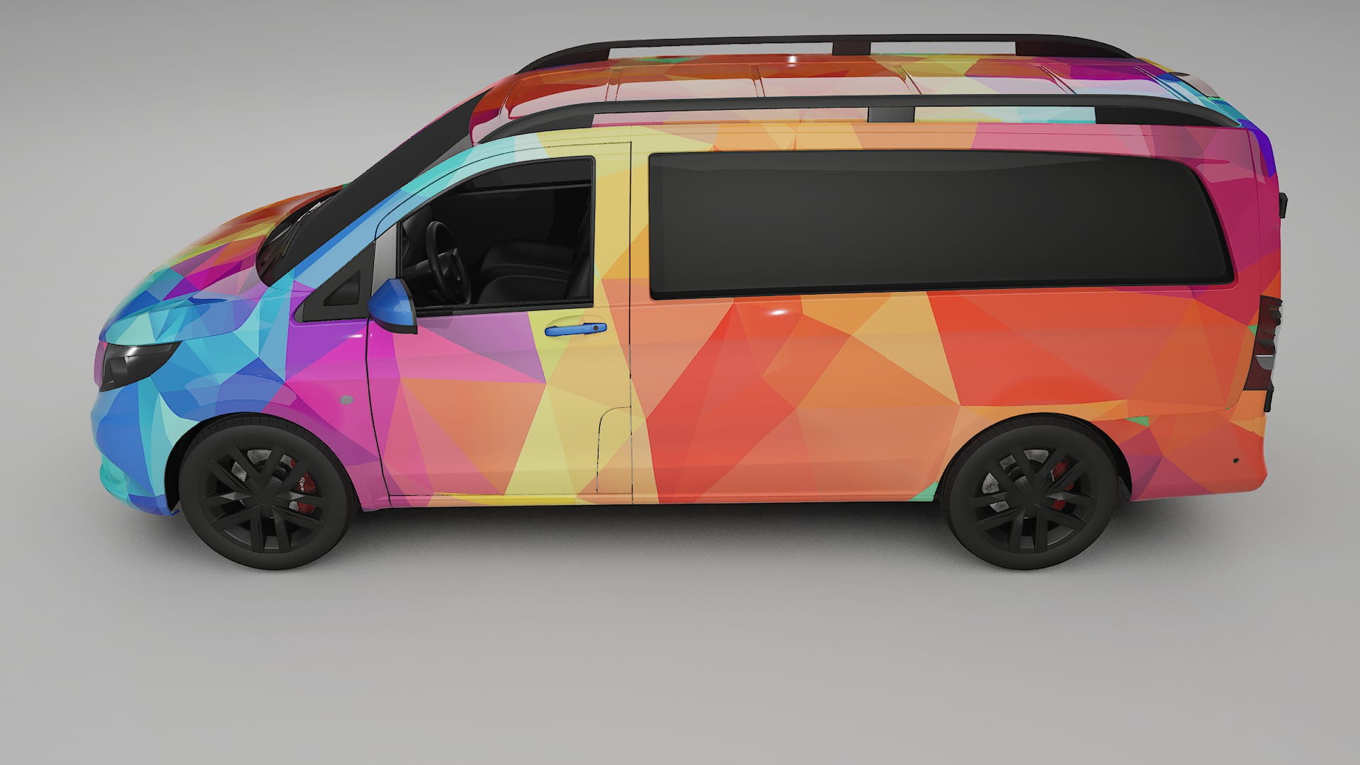 Mercedes Vito Short W447 prefacelift pre-LCI VECTOR VIBE – Designad Wrap PPF-sats i utskrivbar polyuretanfilm