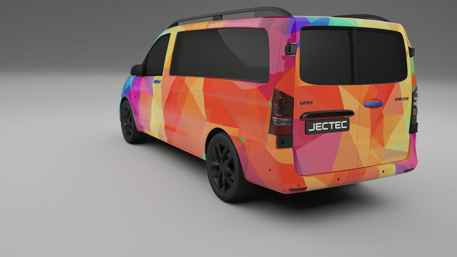 Mercedes Vito Short W447 prefacelift pre-LCI VECTOR VIBE – Designad Wrap PPF-sats i utskrivbar polyuretanfilm