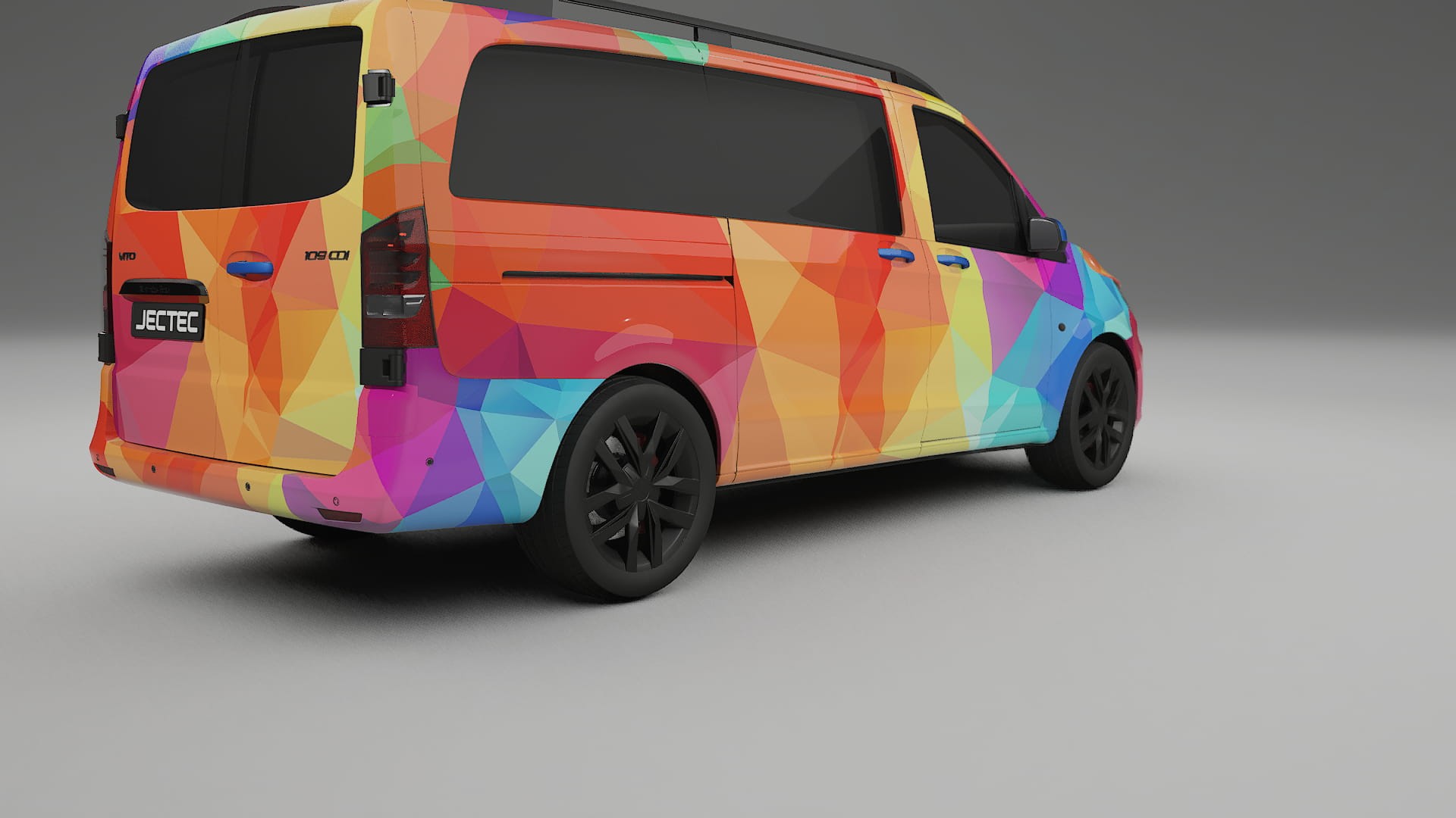 Mercedes Vito Short W447 prefacelift pre-LCI VECTOR VIBE – Designad Wrap PPF-sats i utskrivbar polyuretanfilm