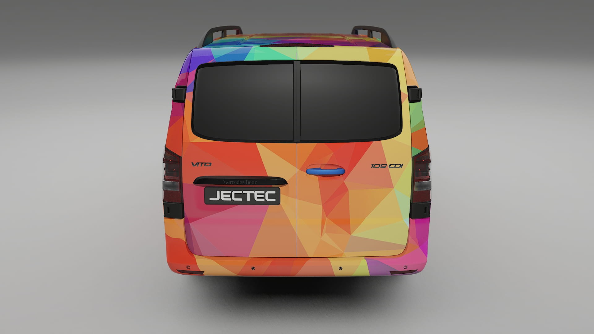 Mercedes Vito Short W447 prefacelift pre-LCI VECTOR VIBE – Designad Wrap PPF-sats i utskrivbar polyuretanfilm