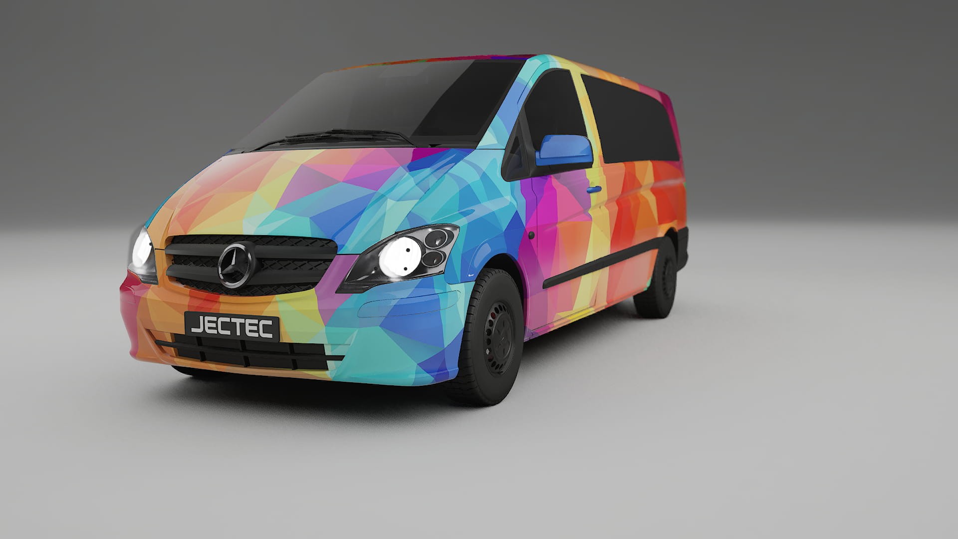 Mercedes Vito Short W639 facelift LCI VECTOR VIBE – Designad Wrap PPF-sats i utskrivbar polyuretanfilm