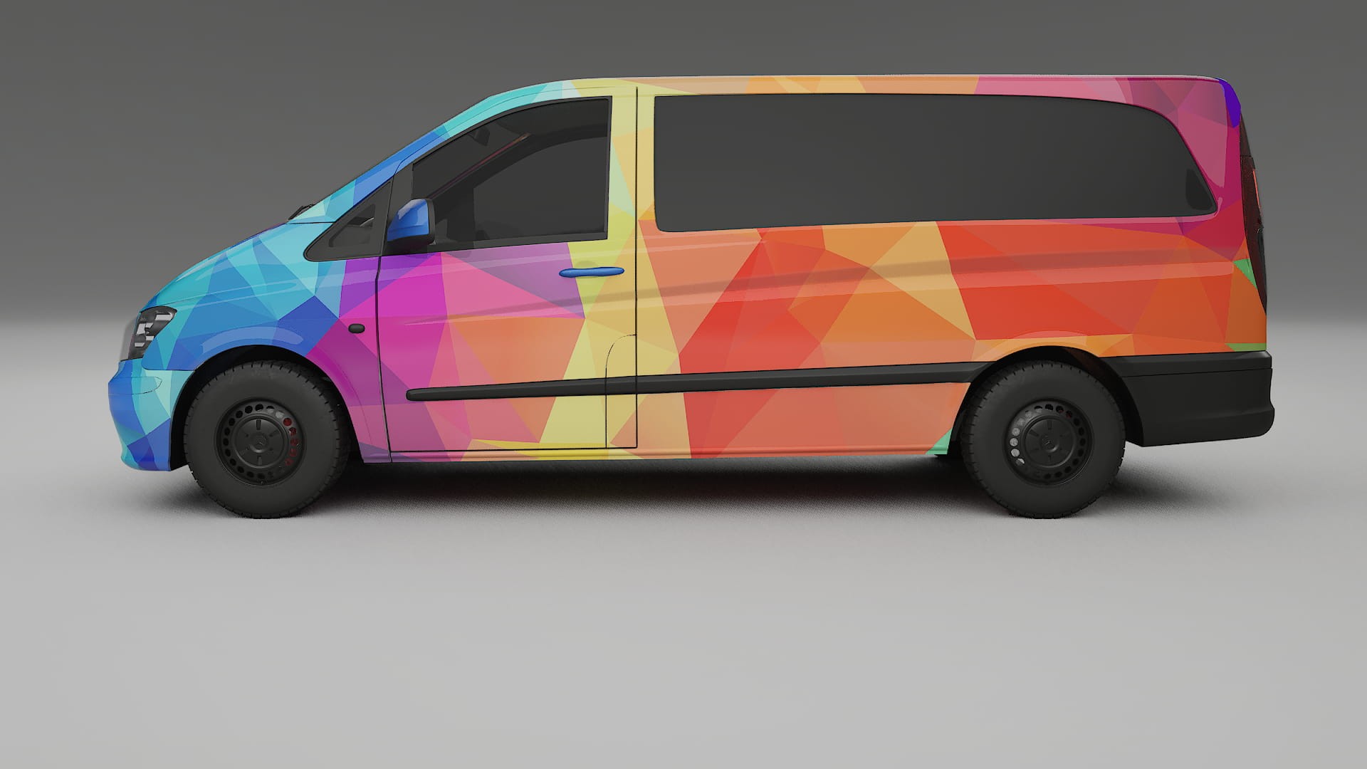 Mercedes Vito Short W639 facelift LCI VECTOR VIBE – Designad Wrap PPF-sats i utskrivbar polyuretanfilm