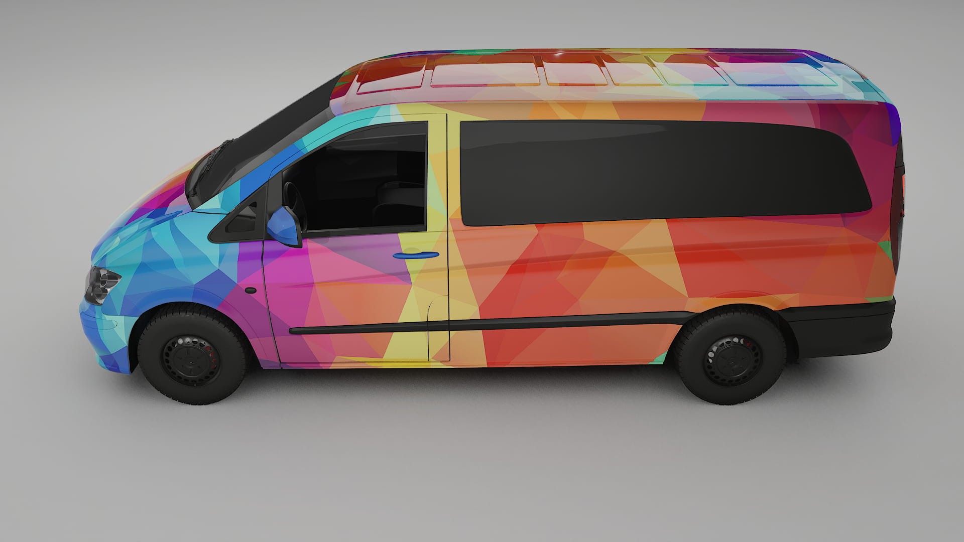 Mercedes Vito Short W639 facelift LCI VECTOR VIBE – Designad Wrap PPF-sats i utskrivbar polyuretanfilm