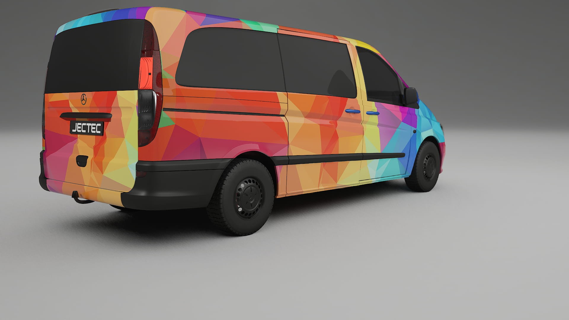 Mercedes Vito Short W639 facelift LCI VECTOR VIBE – Designad Wrap PPF-sats i utskrivbar polyuretanfilm