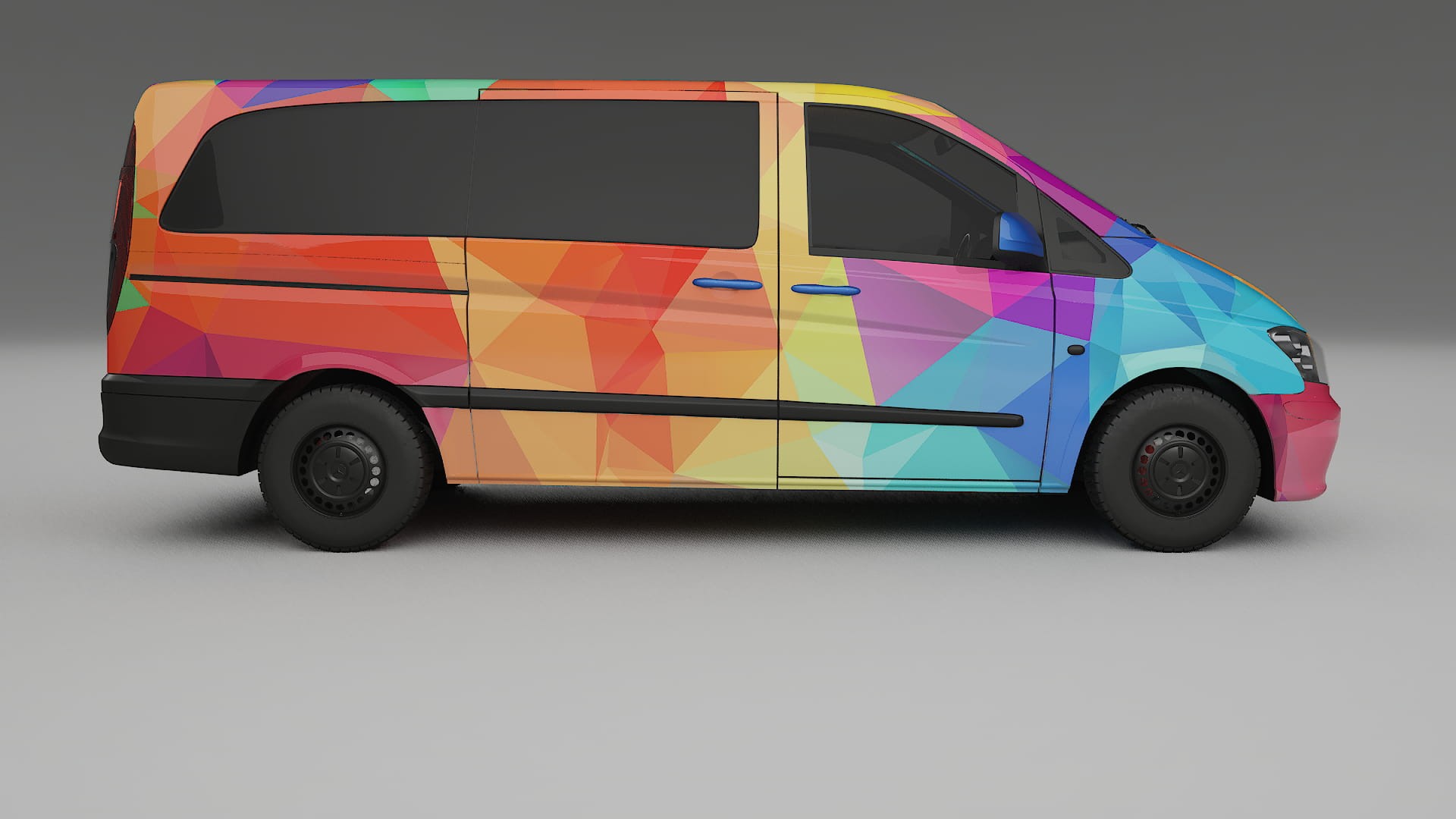 Mercedes Vito Short W639 facelift LCI VECTOR VIBE – Designad Wrap PPF-sats i utskrivbar polyuretanfilm