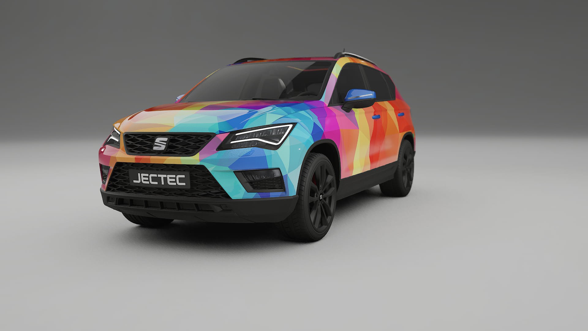 Seat Ateca KH7 VECTOR VIBE – Designad Wrap PPF-sats i utskrivbar polyuretanfilm