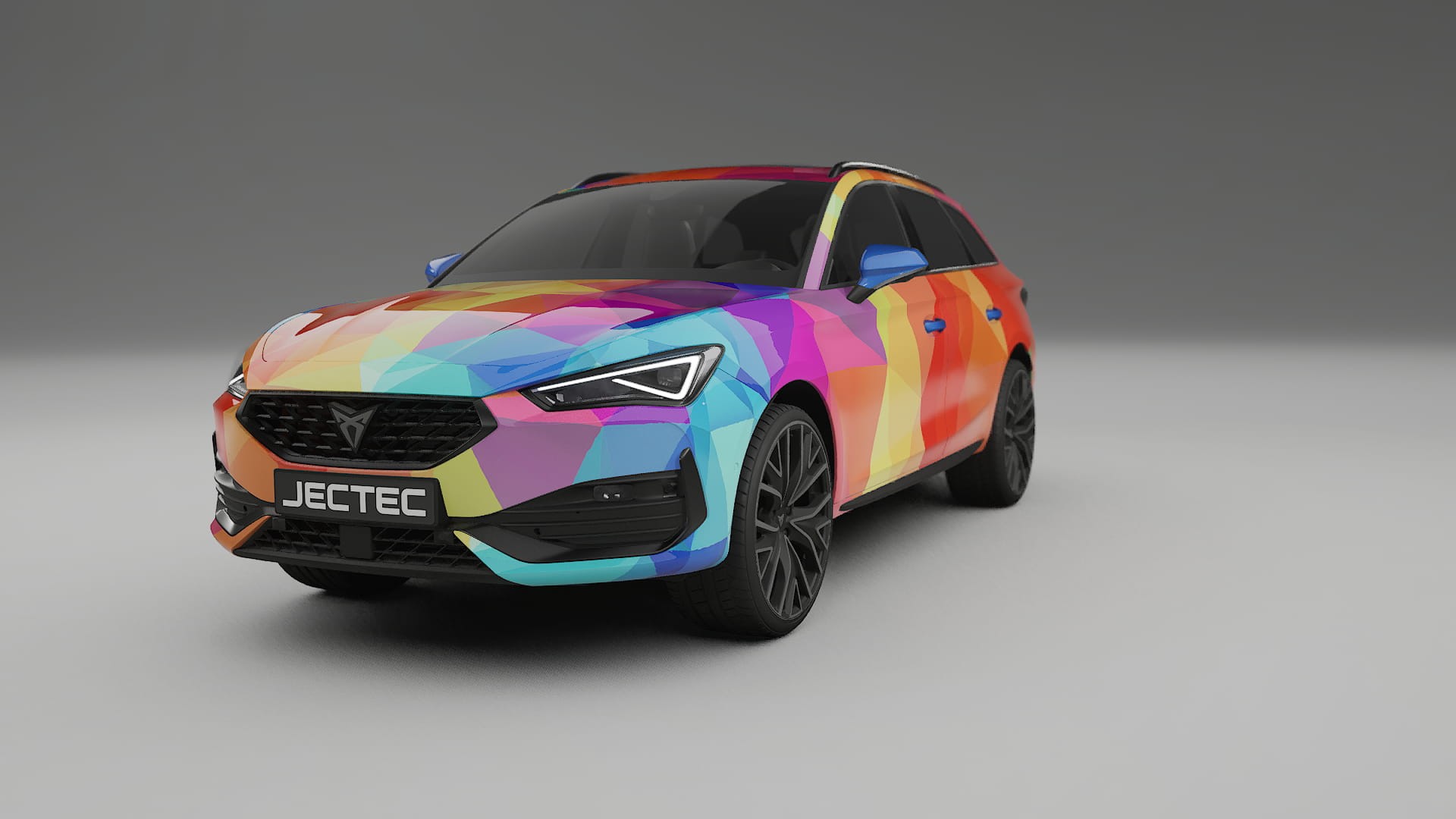 Seat Leon Cupra KL VECTOR VIBE – Designad Wrap PPF-sats i utskrivbar polyuretanfilm