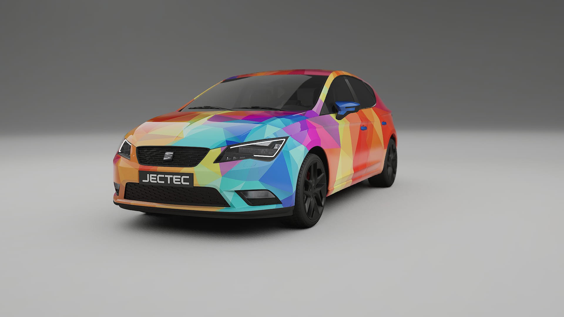 Seat Leon FR 5F VECTOR VIBE – Designad Wrap PPF-sats i utskrivbar polyuretanfilm