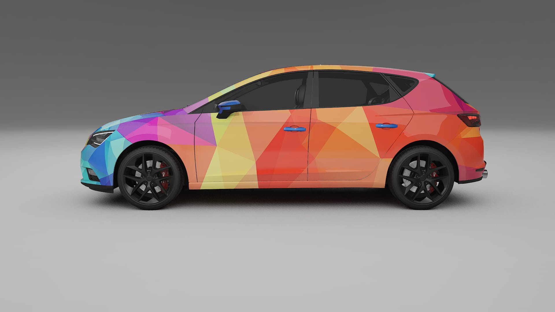 Seat Leon FR 5F VECTOR VIBE – Designad Wrap PPF-sats i utskrivbar polyuretanfilm