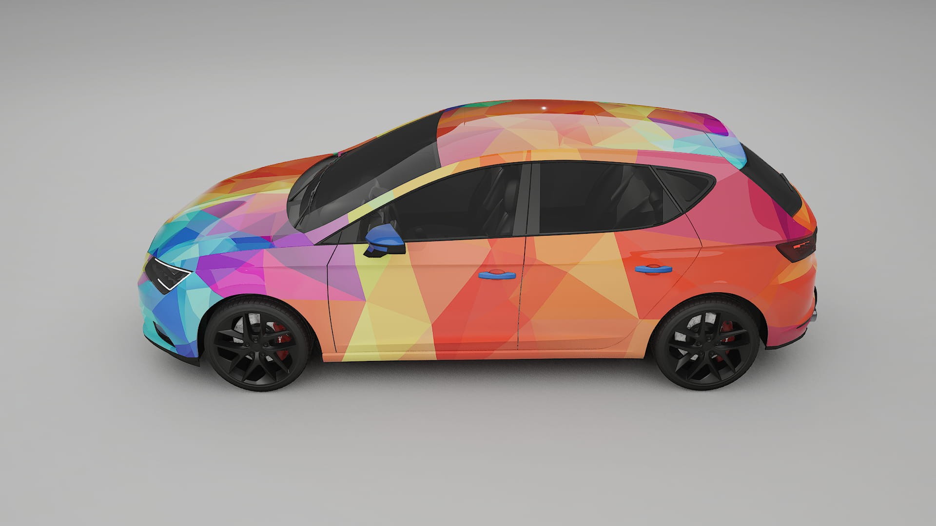 Seat Leon FR 5F VECTOR VIBE – Designad Wrap PPF-sats i utskrivbar polyuretanfilm