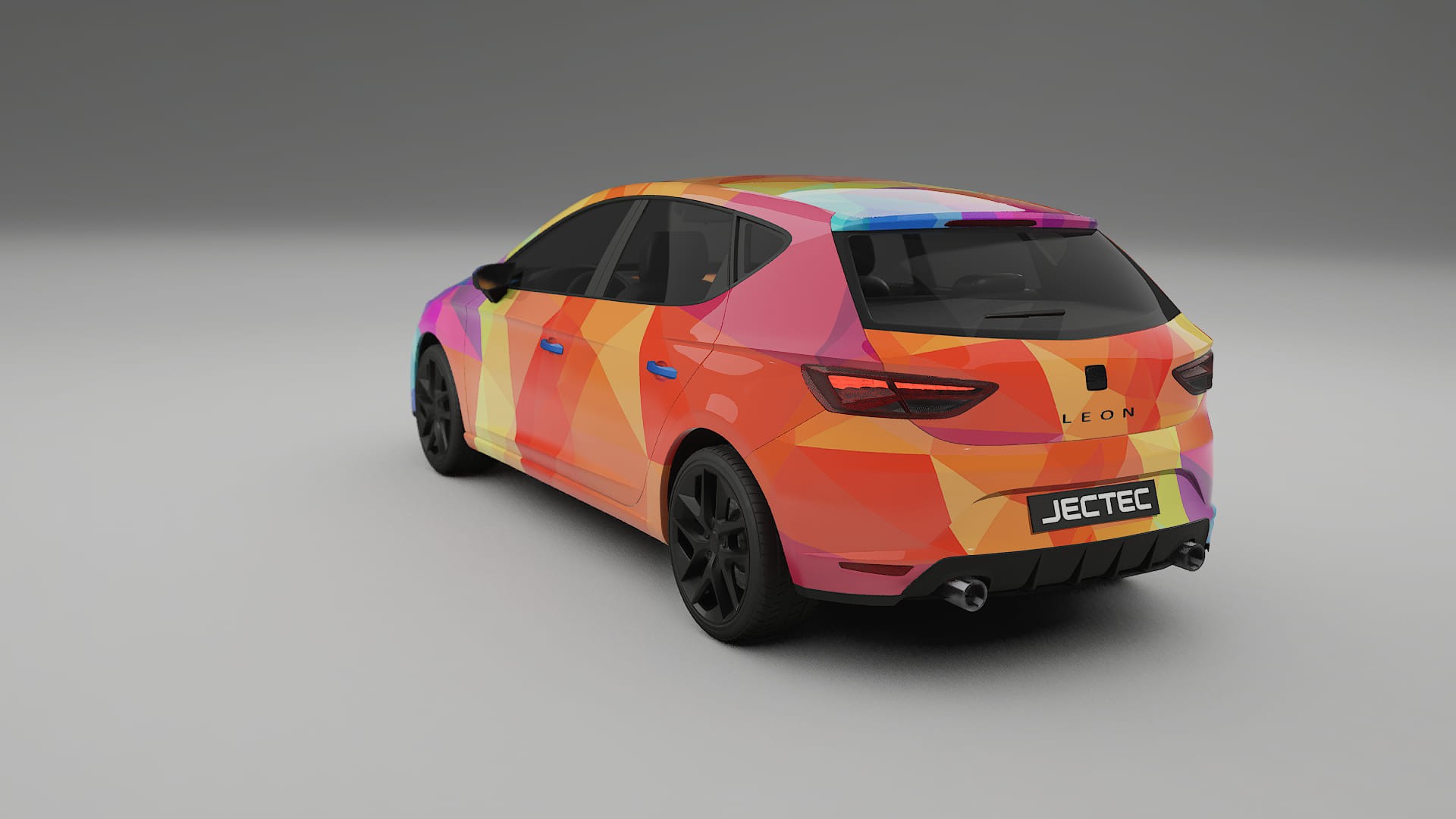 Seat Leon FR 5F VECTOR VIBE – Designad Wrap PPF-sats i utskrivbar polyuretanfilm