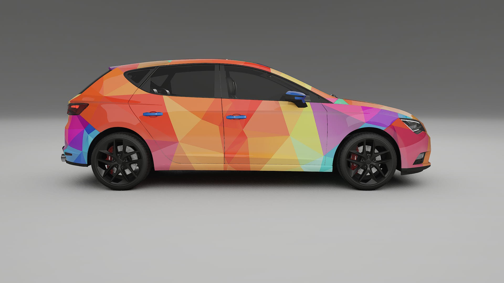 Seat Leon FR 5F VECTOR VIBE – Designad Wrap PPF-sats i utskrivbar polyuretanfilm