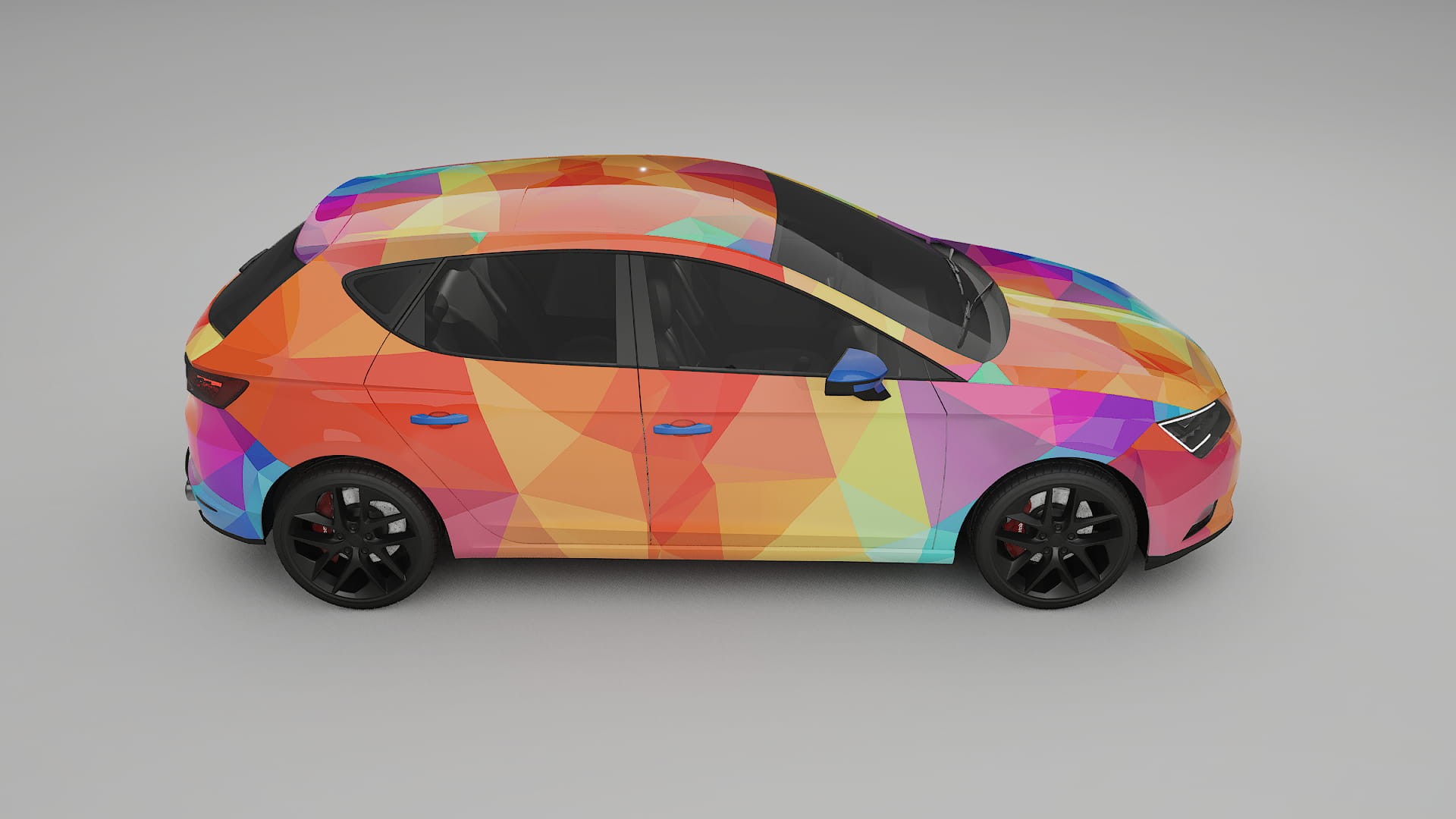 Seat Leon FR 5F VECTOR VIBE – Designad Wrap PPF-sats i utskrivbar polyuretanfilm