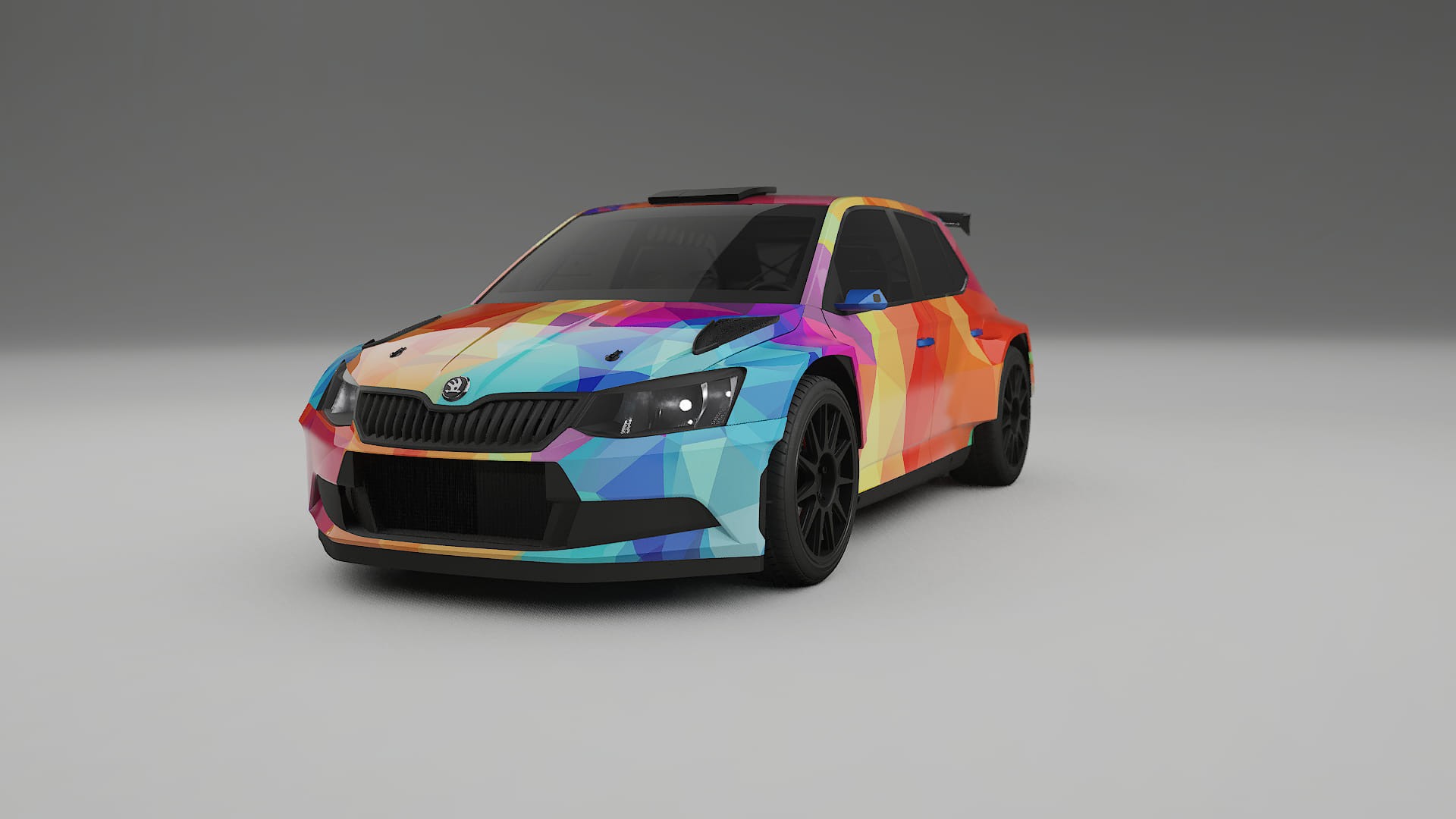 Škoda Fabia R5 6V VECTOR VIBE – Designad Wrap PPF-sats i utskrivbar polyuretanfilm
