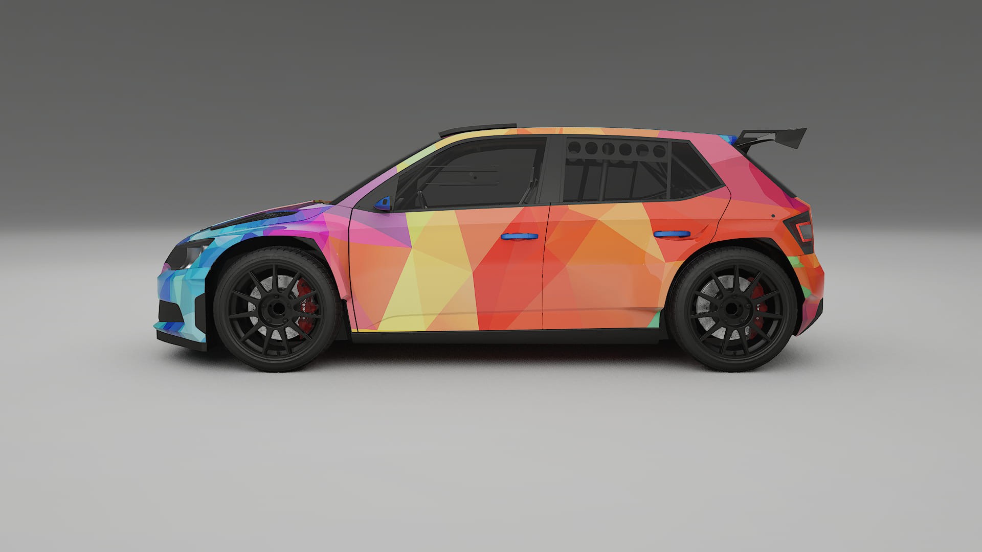 Škoda Fabia R5 6V VECTOR VIBE – Designad Wrap PPF-sats i utskrivbar polyuretanfilm