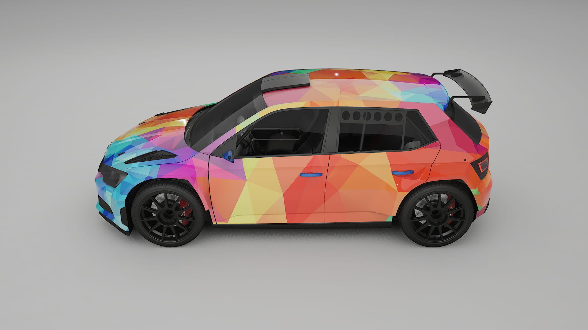 Škoda Fabia R5 6V VECTOR VIBE – Designad Wrap PPF-sats i utskrivbar polyuretanfilm