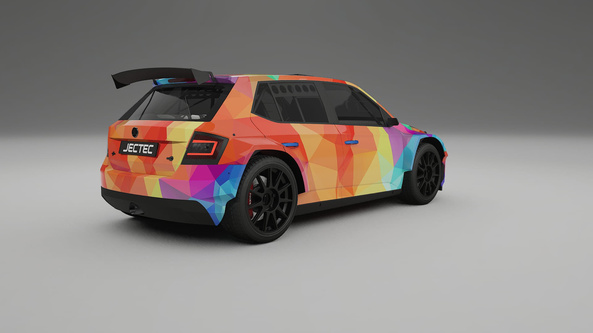 Škoda Fabia R5 6V VECTOR VIBE – Designad Wrap PPF-sats i utskrivbar polyuretanfilm