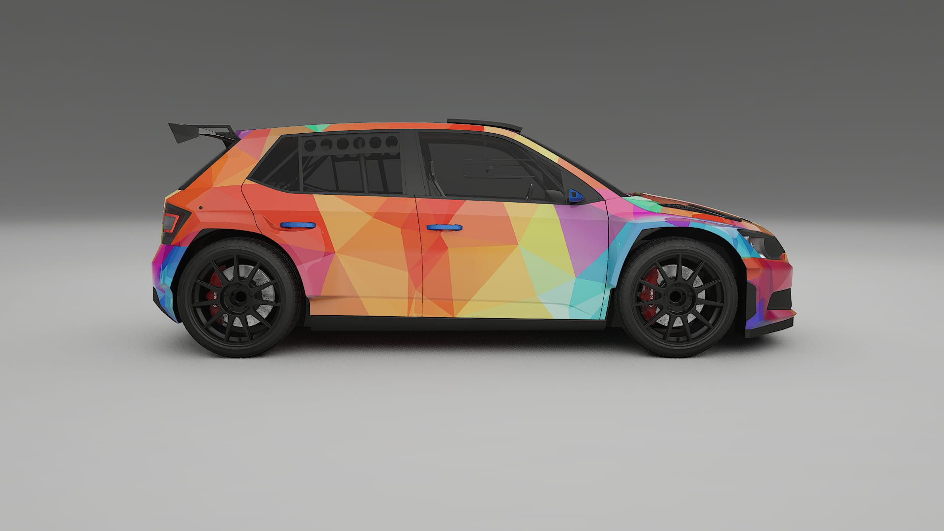 Škoda Fabia R5 6V VECTOR VIBE – Designad Wrap PPF-sats i utskrivbar polyuretanfilm