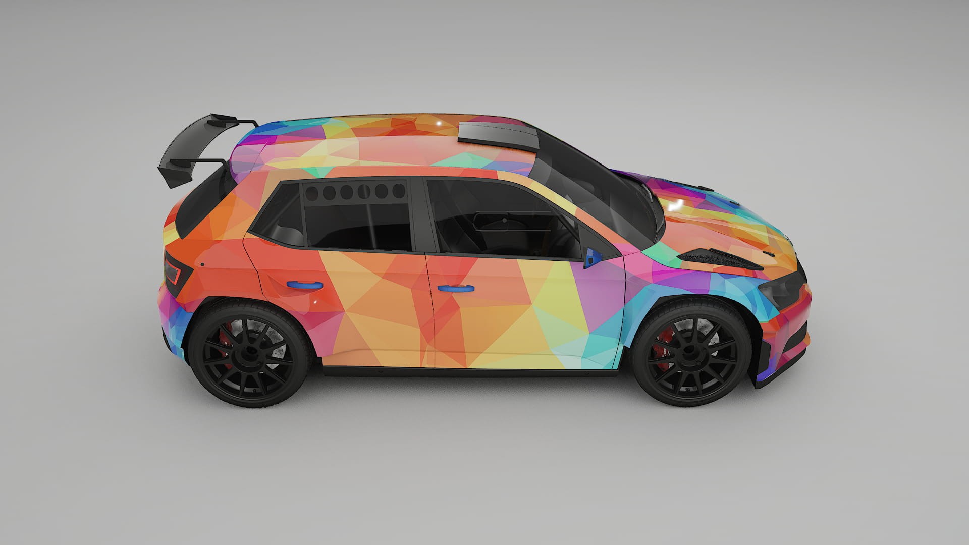 Škoda Fabia R5 6V VECTOR VIBE – Designad Wrap PPF-sats i utskrivbar polyuretanfilm