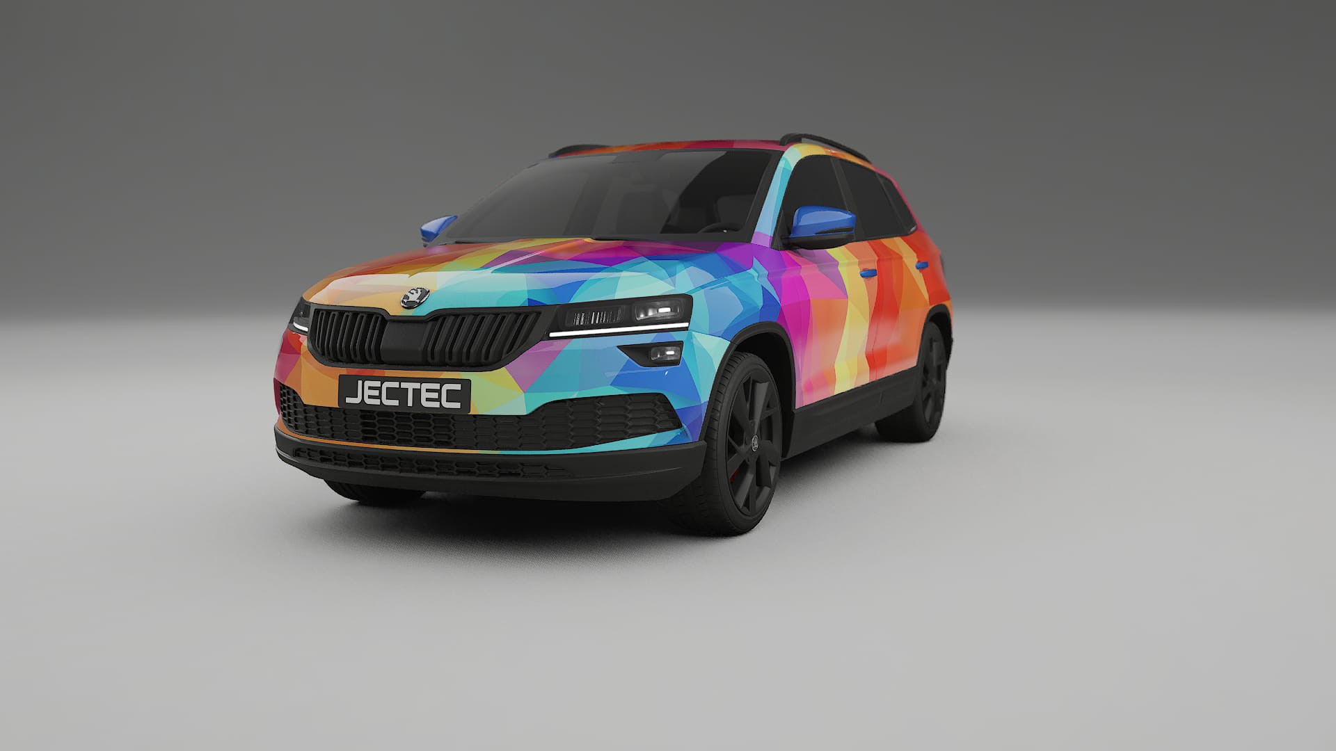 Škoda Karoq NU7 VECTOR VIBE – Designad Wrap PPF-sats i utskrivbar polyuretanfilm