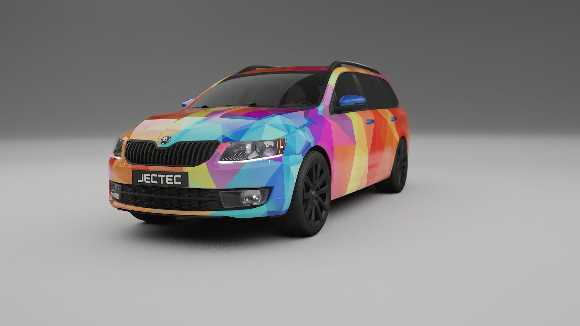 Škoda Octavia combi 5E VECTOR VIBE – Designad Wrap PPF-sats i utskrivbar polyuretanfilm