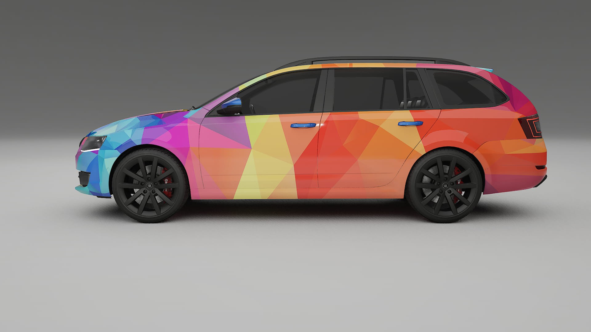 Škoda Octavia combi 5E VECTOR VIBE – Designad Wrap PPF-sats i utskrivbar polyuretanfilm