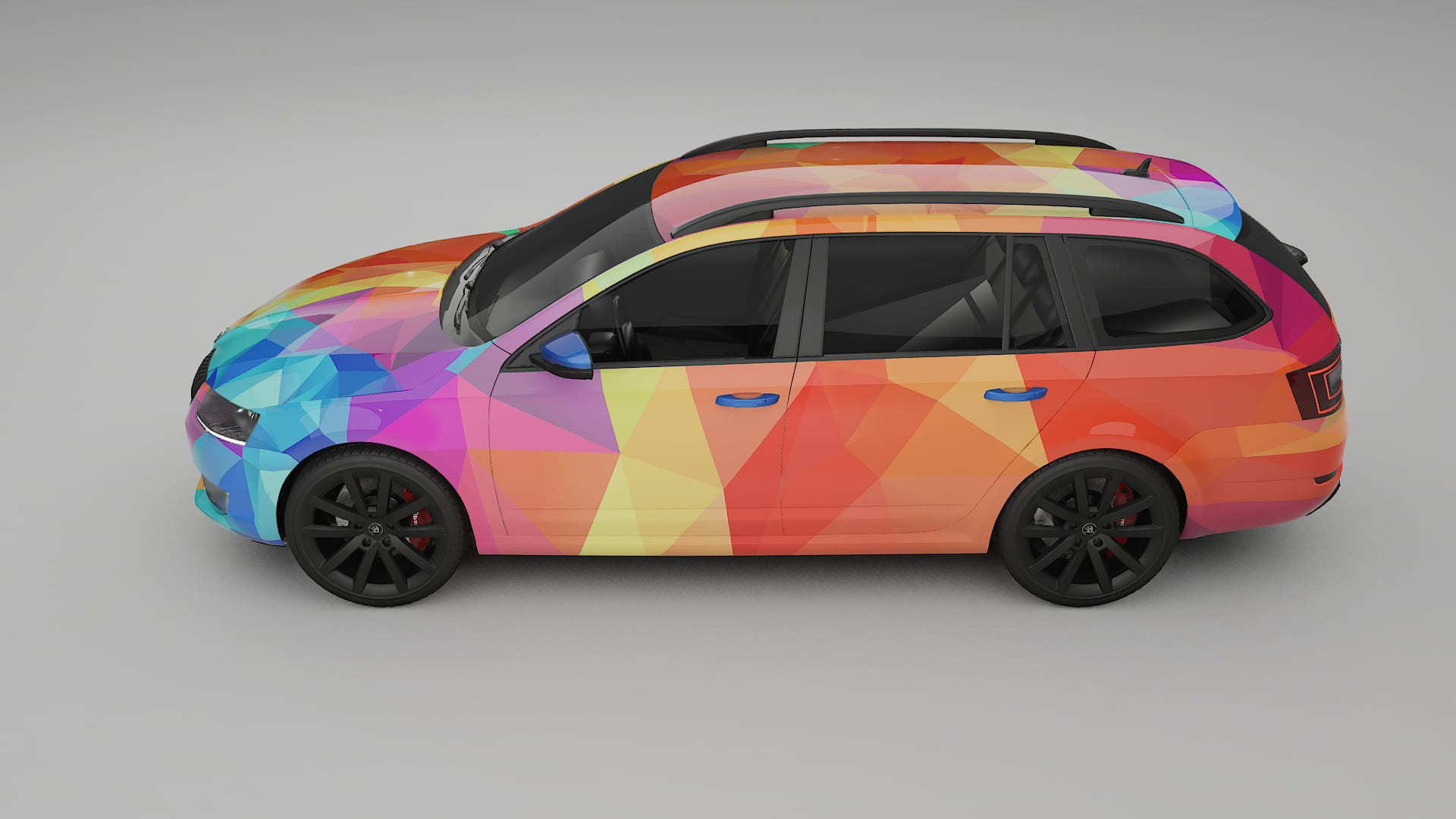 Škoda Octavia combi 5E VECTOR VIBE – Designad Wrap PPF-sats i utskrivbar polyuretanfilm