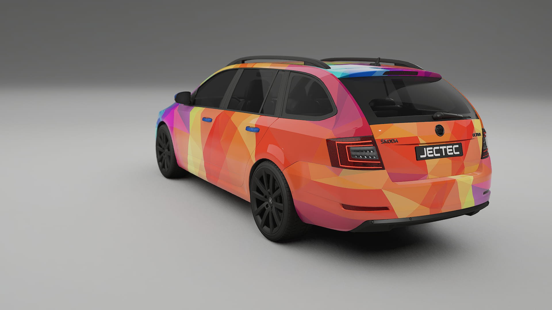 Škoda Octavia combi 5E VECTOR VIBE – Designad Wrap PPF-sats i utskrivbar polyuretanfilm