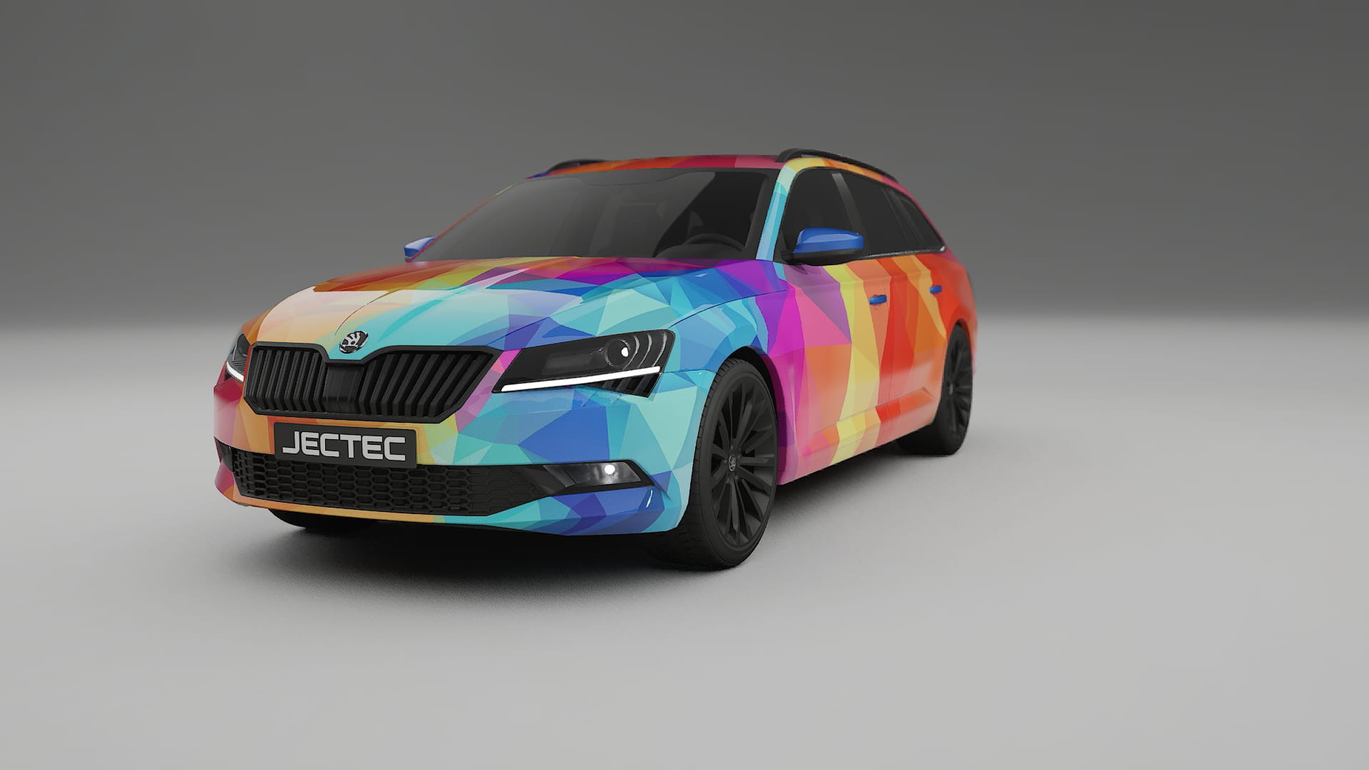 Škoda Superb B8 VECTOR VIBE – Designad Wrap PPF-sats i utskrivbar polyuretanfilm