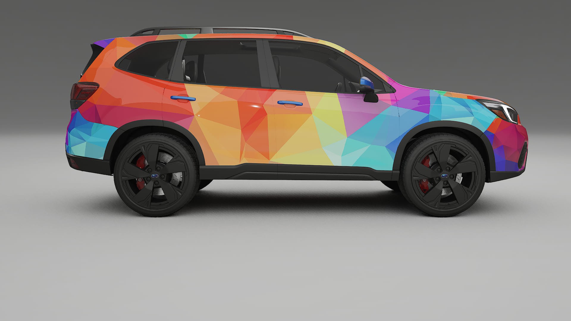 Subaru Forester V SK prefacelift pre-LCI VECTOR VIBE – Designad Wrap PPF-sats i utskrivbar polyuretanfilm