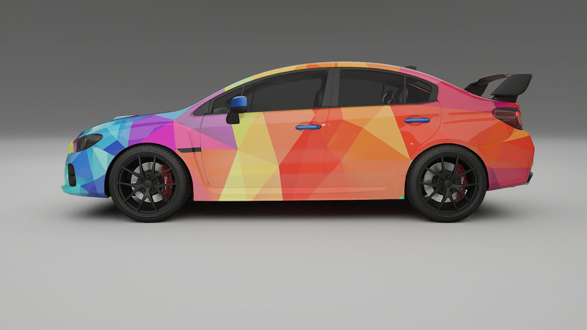 Subaru Impreza WRX Sti VA prefacelift pre-LCI VECTOR VIBE – Designad Wrap PPF-sats i utskrivbar polyuretanfilm