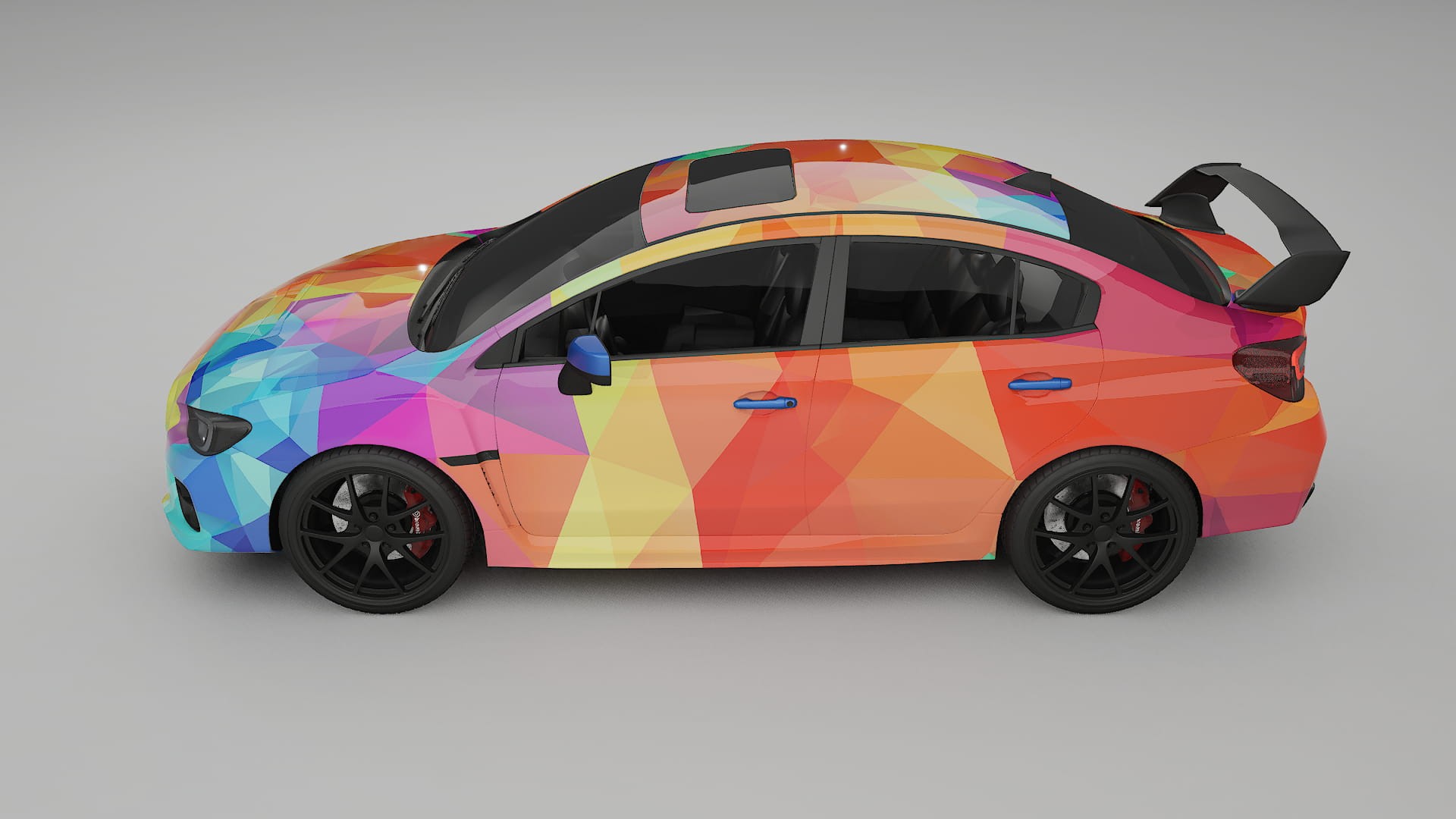 Subaru Impreza WRX Sti VA prefacelift pre-LCI VECTOR VIBE – Designad Wrap PPF-sats i utskrivbar polyuretanfilm