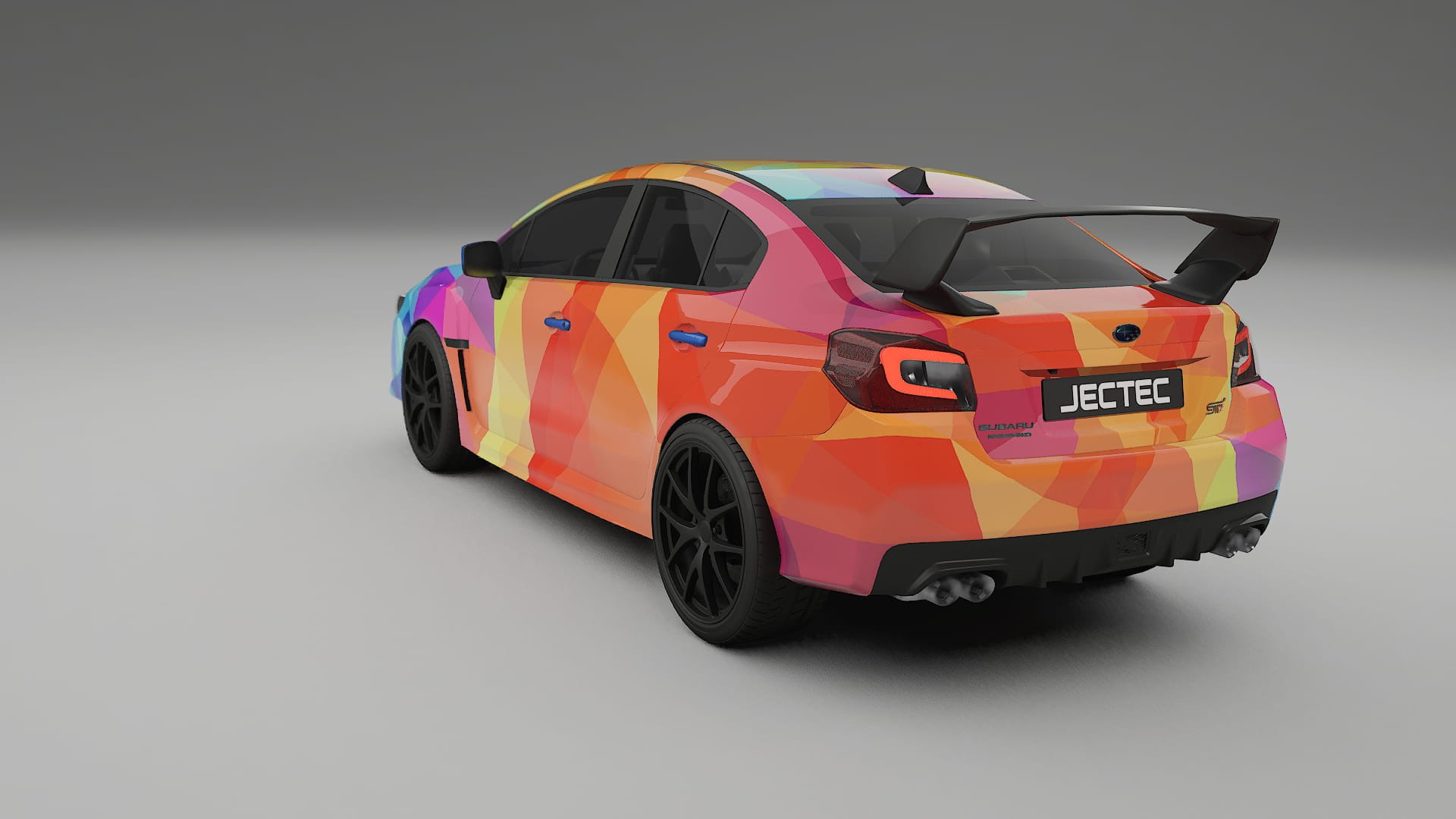 Subaru Impreza WRX Sti VA prefacelift pre-LCI VECTOR VIBE – Designad Wrap PPF-sats i utskrivbar polyuretanfilm