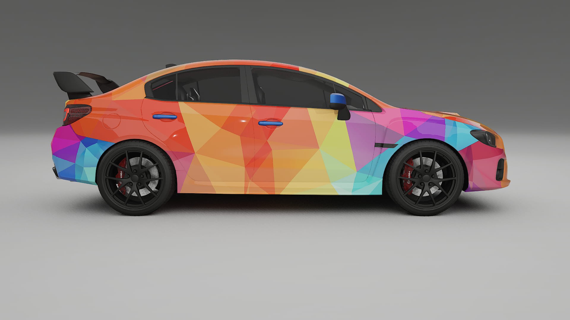 Subaru Impreza WRX Sti VA prefacelift pre-LCI VECTOR VIBE – Designad Wrap PPF-sats i utskrivbar polyuretanfilm