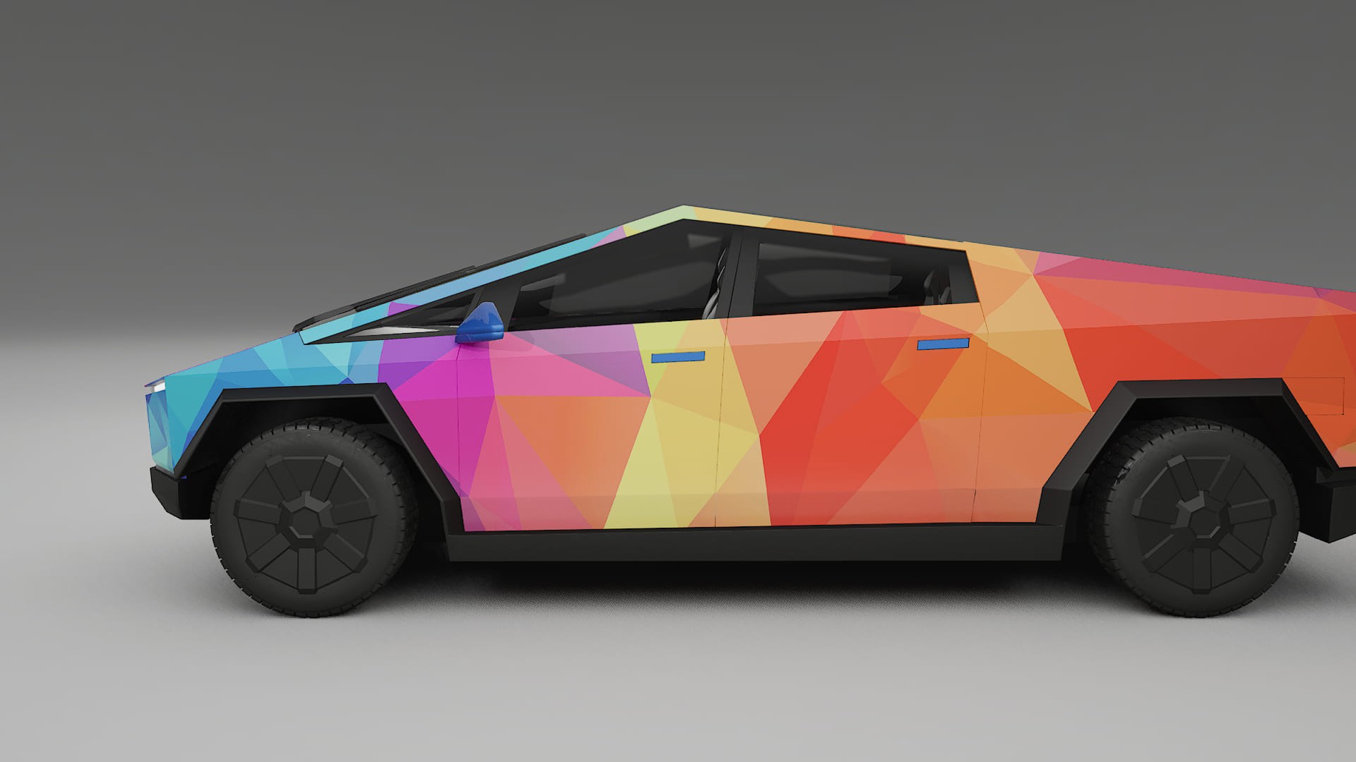 Tesla Cybertruck VECTOR VIBE – Designad Wrap PPF-sats i utskrivbar polyuretanfilm