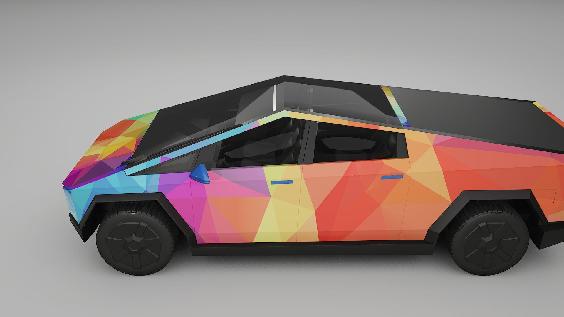 Tesla Cybertruck VECTOR VIBE – Designad Wrap PPF-sats i utskrivbar polyuretanfilm