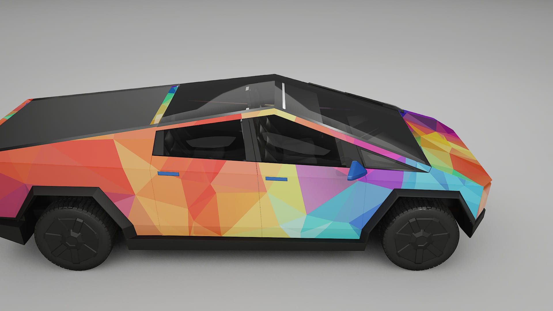 Tesla Cybertruck VECTOR VIBE – Designad Wrap PPF-sats i utskrivbar polyuretanfilm