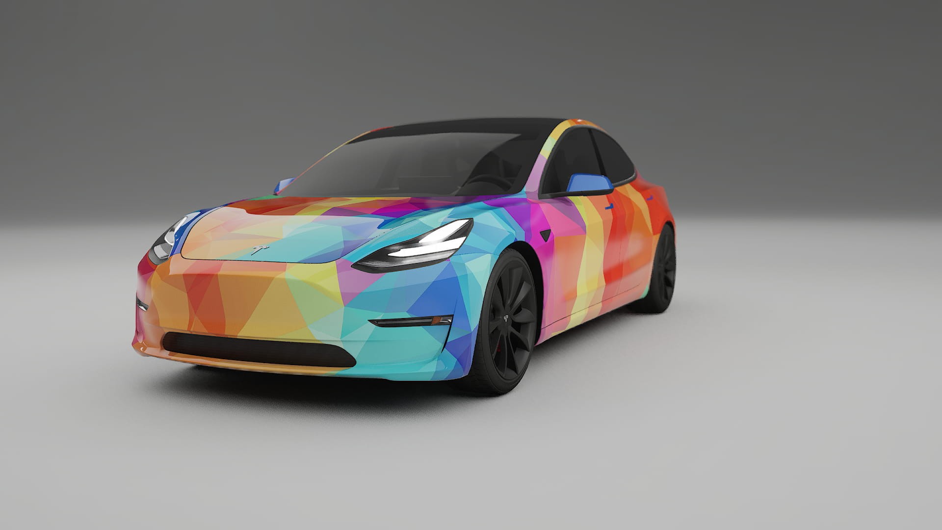 Tesla Model 3 VECTOR VIBE – Designad Wrap PPF-sats i utskrivbar polyuretanfilm