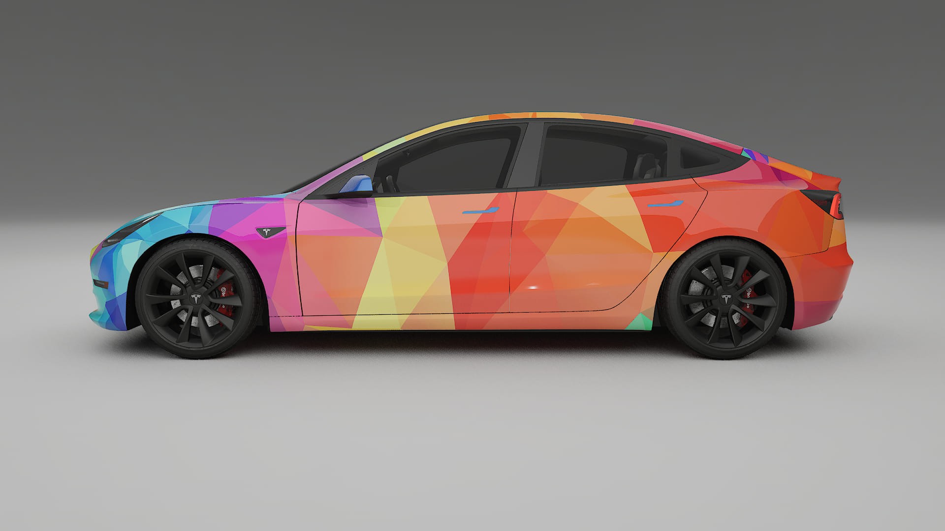 Tesla Model 3 VECTOR VIBE – Designad Wrap PPF-sats i utskrivbar polyuretanfilm