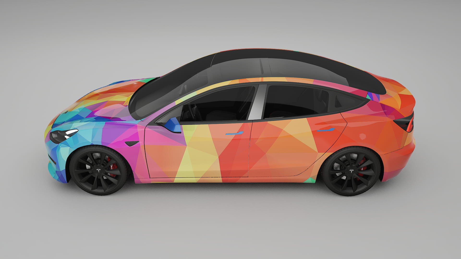 Tesla Model 3 VECTOR VIBE – Designad Wrap PPF-sats i utskrivbar polyuretanfilm