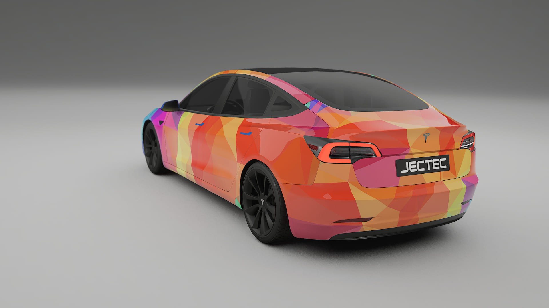 Tesla Model 3 VECTOR VIBE – Designad Wrap PPF-sats i utskrivbar polyuretanfilm
