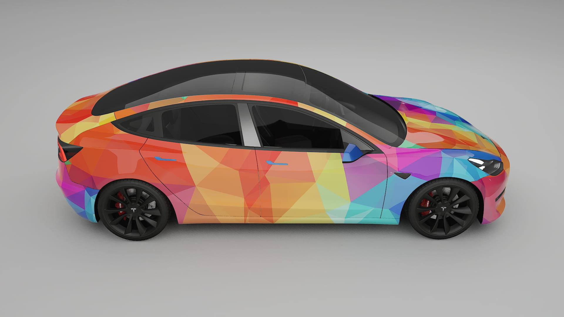 Tesla Model 3 VECTOR VIBE – Designad Wrap PPF-sats i utskrivbar polyuretanfilm