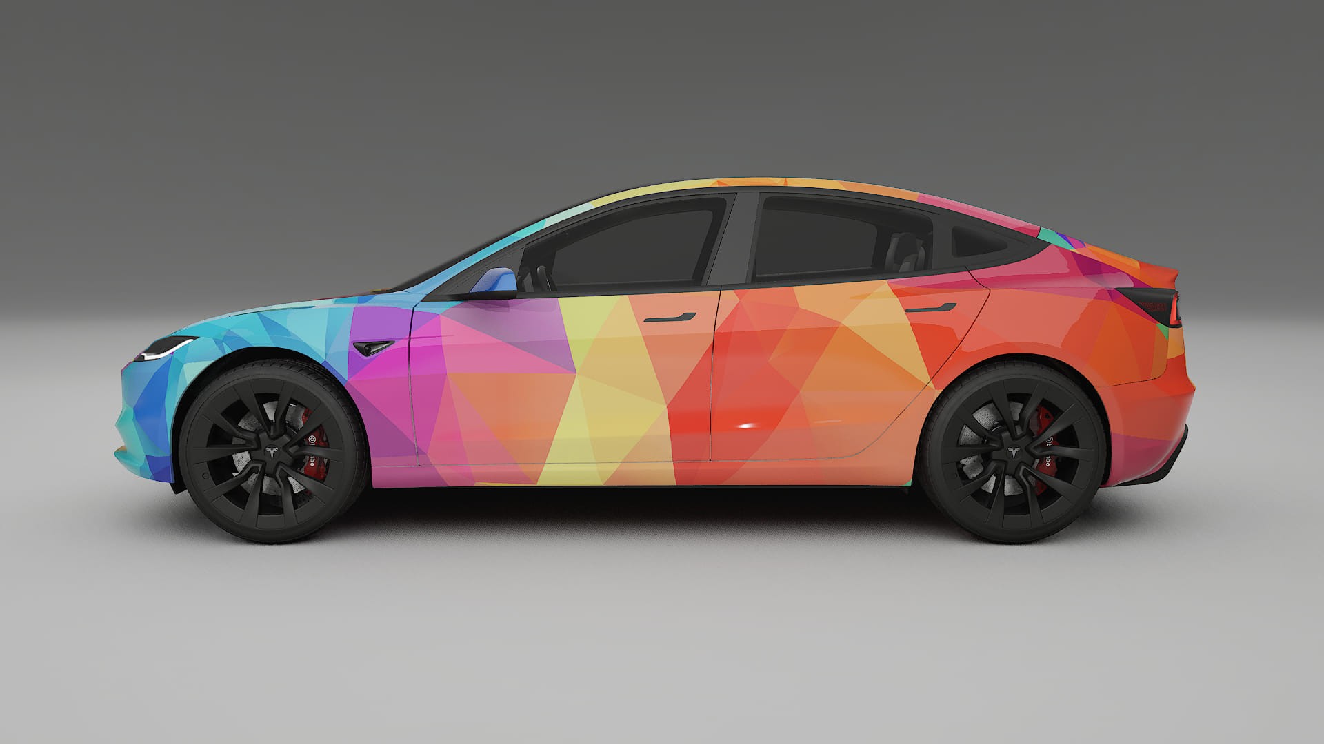 Tesla Model 3 Highland VECTOR VIBE – Designad Wrap PPF-sats i utskrivbar polyuretanfilm