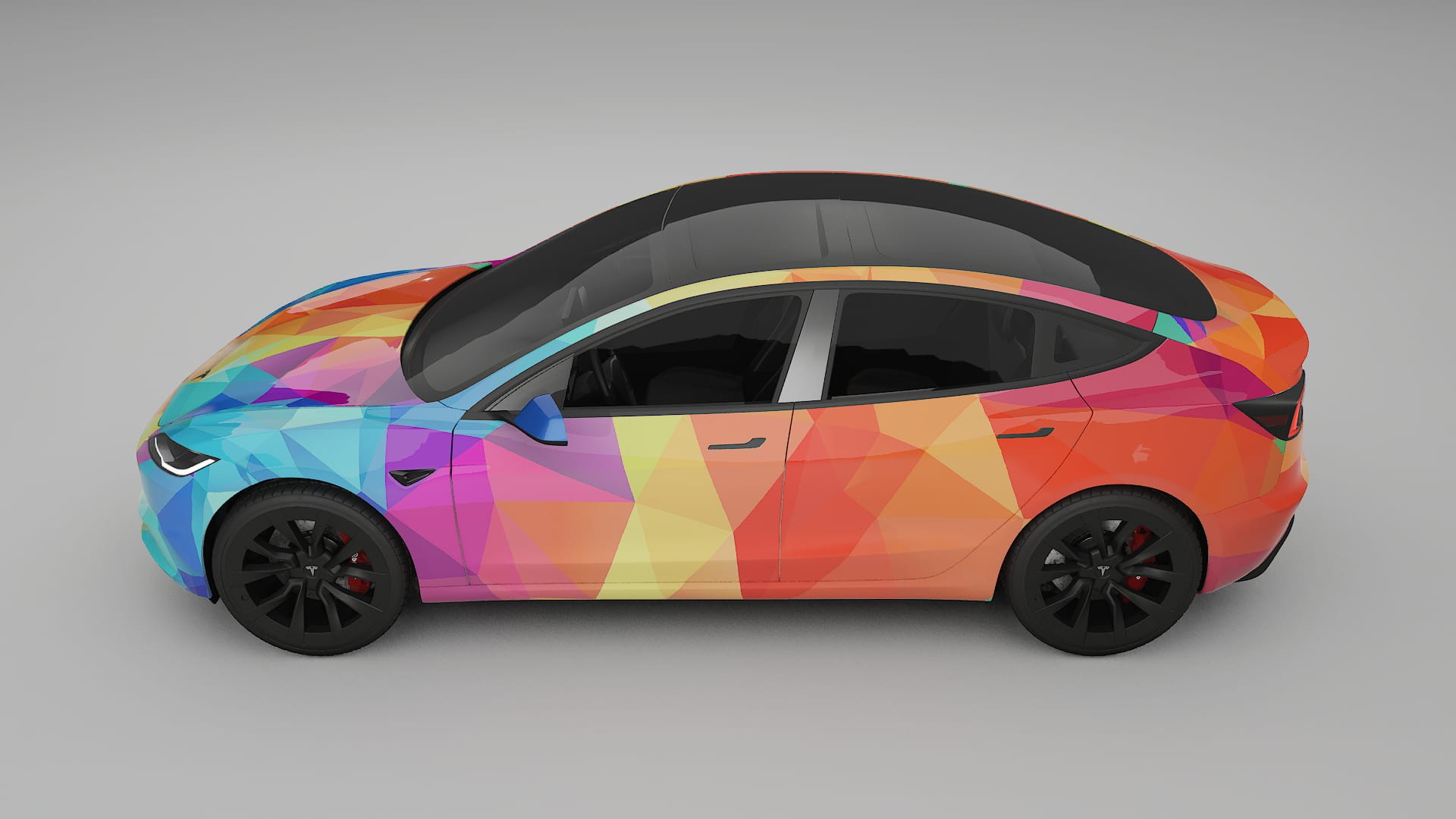 Tesla Model 3 Highland VECTOR VIBE – Designad Wrap PPF-sats i utskrivbar polyuretanfilm
