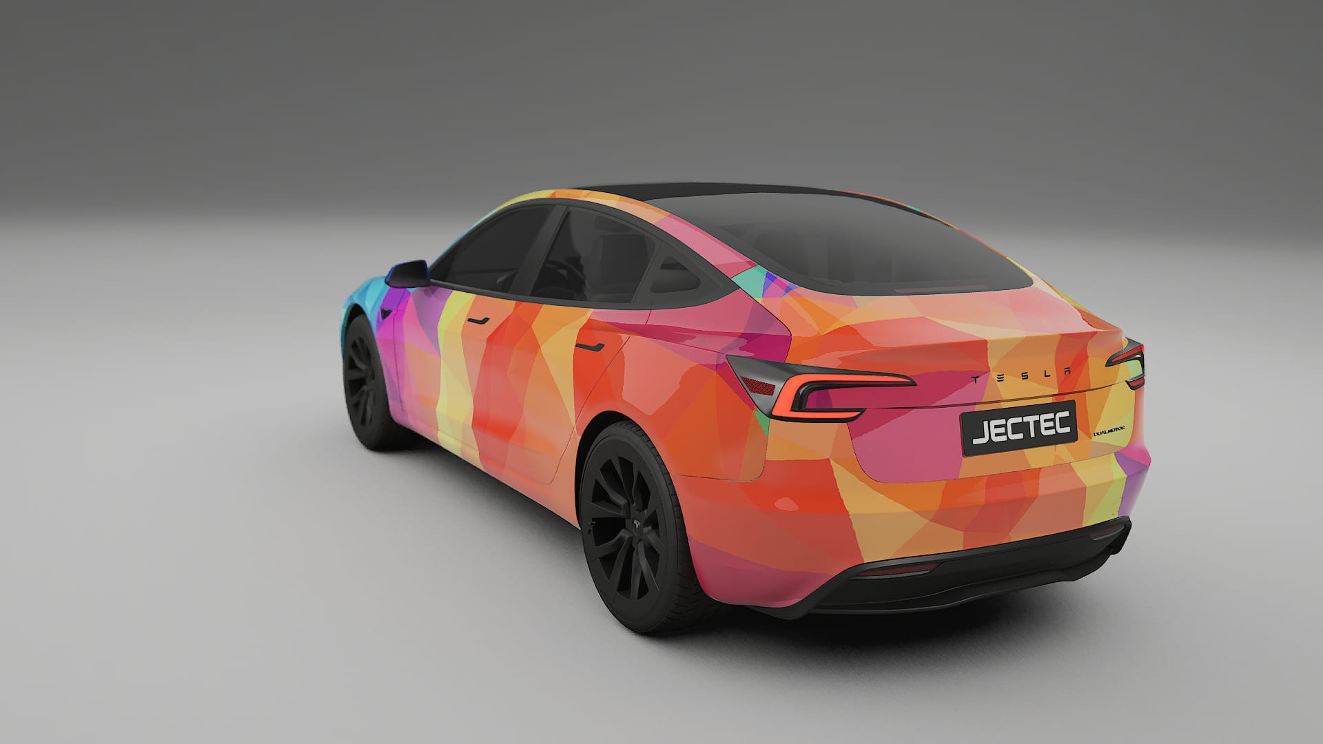Tesla Model 3 Highland VECTOR VIBE – Designad Wrap PPF-sats i utskrivbar polyuretanfilm